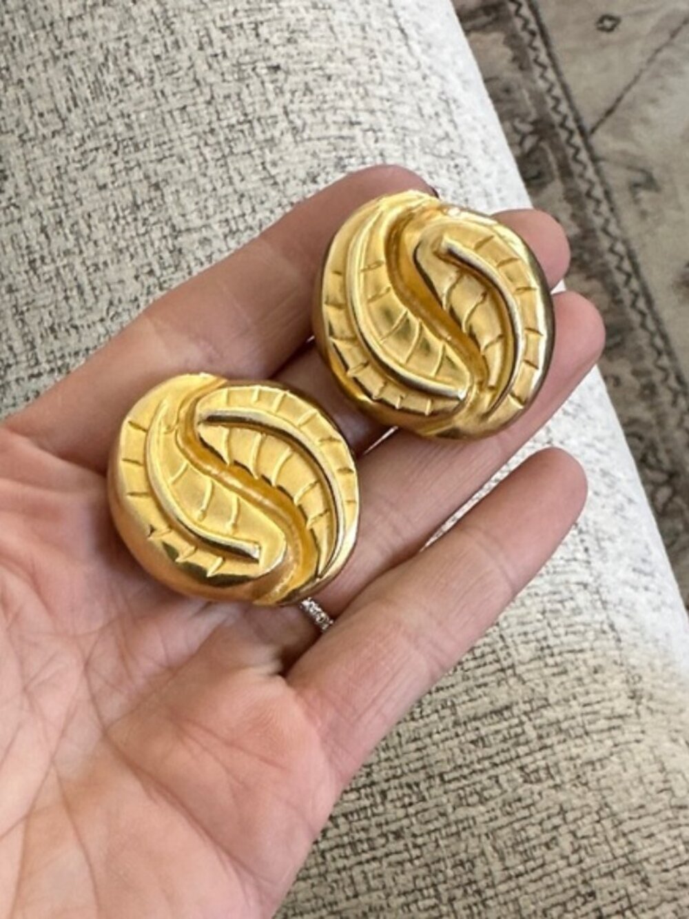 Gold Leaf Clip-On Earrings